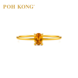 POH KONG 750/18K Yellow Gold Yellow Sapphire Minimalist Ring