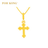 POH KONG 916/22K Yellow Gold Blessed Cross Pendant