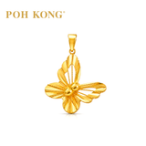 POH KONG 916/22K Yellow Gold 3D Radiant Butterfly Pendant