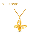 POH KONG 916/22K Yellow Gold 3D Radiant Butterfly Pendant
