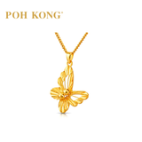 POH KONG 916/22K Yellow Gold 3D Radiant Butterfly Pendant