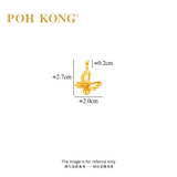 POH KONG 916/22K Yellow Gold 3D Radiant Butterfly Pendant