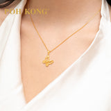 POH KONG 916/22K Yellow Gold 3D Radiant Butterfly Pendant