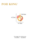 POH KONG 916/22K Yellow Gold Garden Wreath With Enamel Pendant