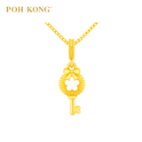 POH KONG 916/22K Yellow Gold Lucky Key Pendant