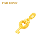 POH KONG 916/22K Yellow Gold Lucky Key Pendant