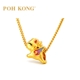 POH KONG 916/22K Yellow Gold Enamel Horse Charm Pendant