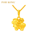 POH KONG 916/22K Yellow Gold Blessing Horse Pendant