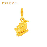 POH KONG 916/22K Yellow Gold  Santa’s Golden Sled Pendant