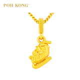 POH KONG 916/22K Yellow Gold  Santa’s Golden Sled Pendant