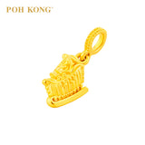 POH KONG 916/22K Yellow Gold  Santa’s Golden Sled Pendant