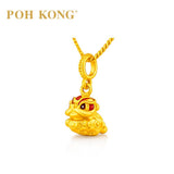 POH KONG 916/22K Yellow Gold Fortune Lion Pixiu With Enamel Pendant