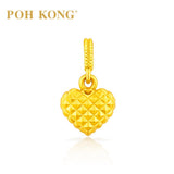 POH KONG 916/22K Yellow Gold Facet Heart Pendant
