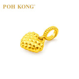 POH KONG 916/22K Yellow Gold Facet Heart Pendant