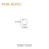 POH KONG 375/9K White Gold Classic Hoop Earrings