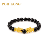 POH KONG 999.9/24K Yellow  Gold Prosperity Dragon Fish Bracelet