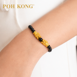POH KONG 999.9/24K Yellow  Gold Prosperity Dragon Fish Bracelet
