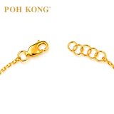 POH KONG 916/22K Yellow Gold Eternal Clover Bracelet