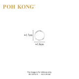 POH KONG 375/9K White Gold Shattered Ice Hoop Earrings