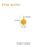 POH KONG 916/22K Yellow Gold Holographic Sunflower Pendant