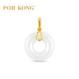 POH KONG 750/18K Yellow Gold Jade Eternal Harmony Pendant