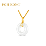 POH KONG 750/18K Yellow Gold Jade Eternal Harmony Pendant