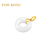 POH KONG 750/18K Yellow Gold Jade Eternal Harmony Pendant