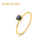 POH KONG 750/18K Yellow Gold Blur Sapphire Minimalist Ring