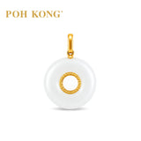 POH KONG 750/18K Yellow Gold Celestial Jade Pendant