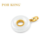 POH KONG 750/18K Yellow Gold Celestial Jade Pendant