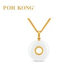 POH KONG 750/18K Yellow Gold Celestial Jade Pendant