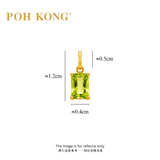 POH KONG 750/18K Yellow Gold Emerald-Cut Peridot Pendant