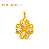 POH KONG 916/22K Yellow Gold Celestial Clover Pendant