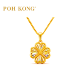 POH KONG 916/22K Yellow Gold Celestial Clover Pendant