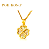 POH KONG 916/22K Yellow Gold Celestial Clover Pendant