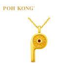 POH KONG 999.9/24K Yellow Gold Lucky Time Whistle Pendant