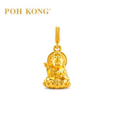 POH KONG 916/22K Yellow Gold Prosperity Baby Buddha Lotus Gold Pendant