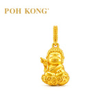 POH KONG 916/22K Yellow Gold Divine Buddha Gold Pendant