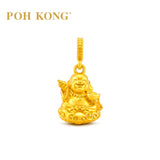 POH KONG 916/22K Yellow Gold Prosperity Maitreya Buddha Gold Pendant
