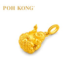 POH KONG 916/22K Yellow Gold Prosperity Maitreya Buddha Gold Pendant