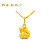 POH KONG 916/22K Yellow Gold Prosperity Maitreya Buddha Gold Pendant