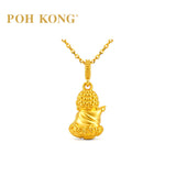 POH KONG 916/22K Yellow Gold Divine Buddha Gold Pendant