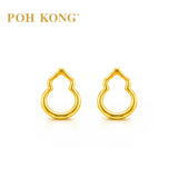 POH KONG 916/22K Yellow Gold Lucky Calabash Hoop Earrings
