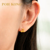 POH KONG 916/22K Yellow Gold Golden Cherry Stud Earrings