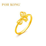 POH KONG 916/22K Yellow Gold Butterfly Ribbon Rings