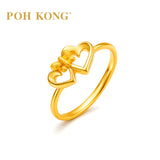POH KONG 916/22K Yellow Gold Double Heart Ring