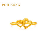 POH KONG 916/22K Yellow Gold Double Heart Ring