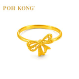 POH KONG 916/22K Yellow Gold Butterfly Ribbon Rings