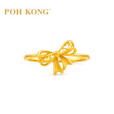 POH KONG 916/22K Yellow Gold Butterfly Ribbon Rings
