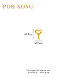 POH KONG 916/22K Yellow Gold Key and Lock Stud Earrings